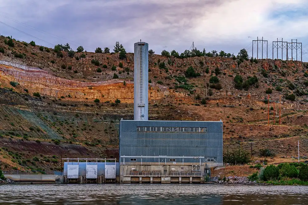 The Glendo Power Plant at Glendo State Park in Glendo, Wyoming