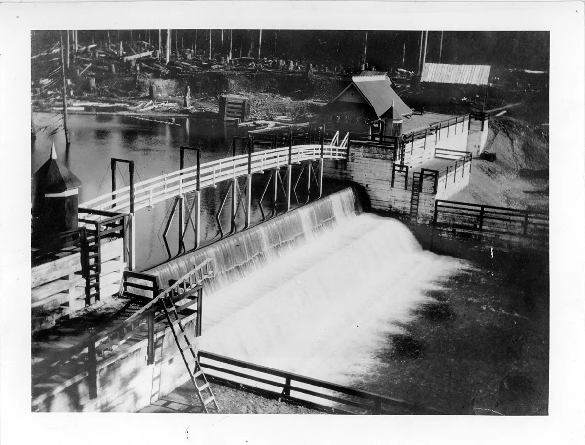 Cedar Falls crib dam, North Bend, Washington, 1903