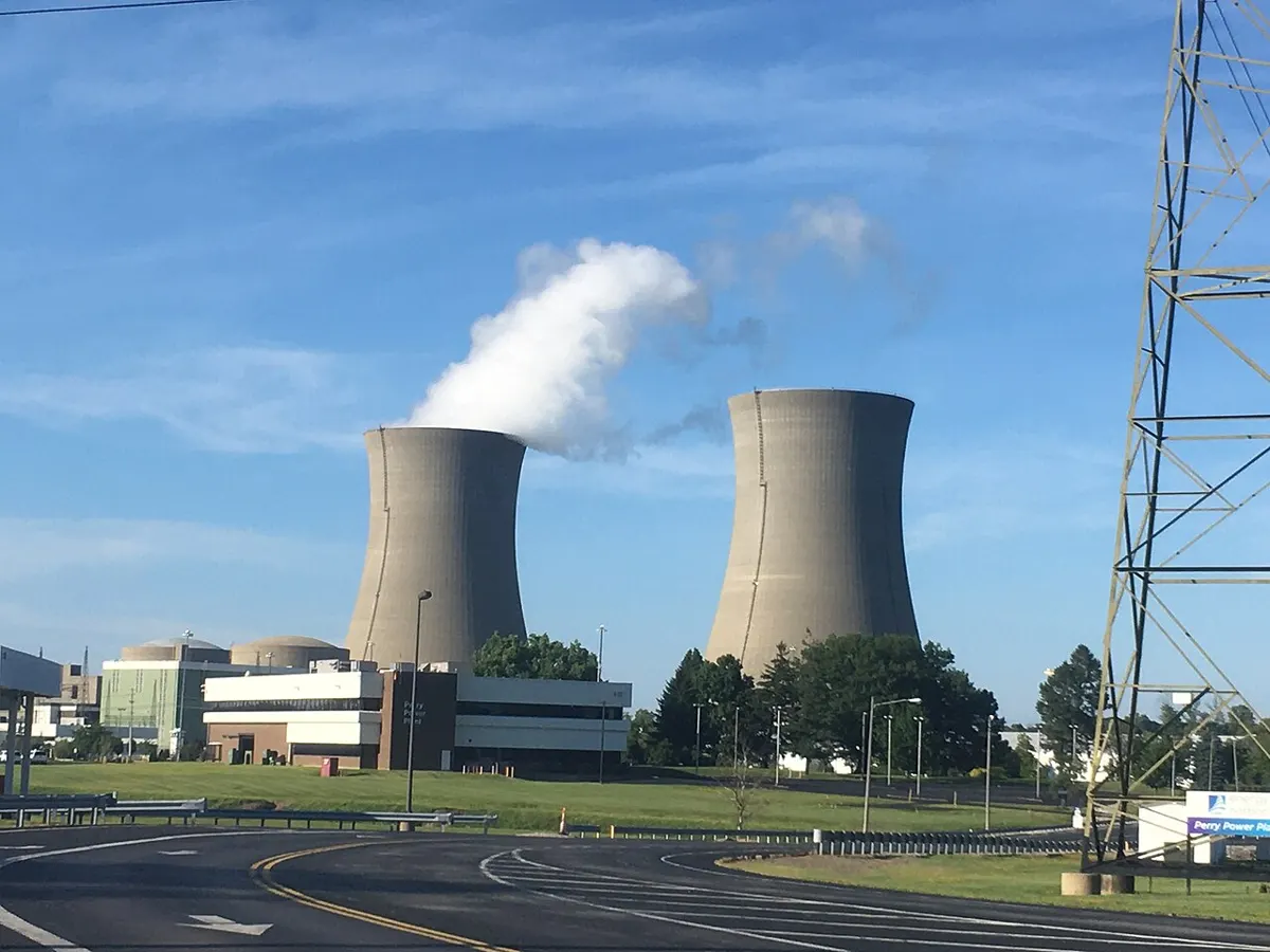 Perry Nuclear Plant on the shore of Lake Erie in northeast Ohio