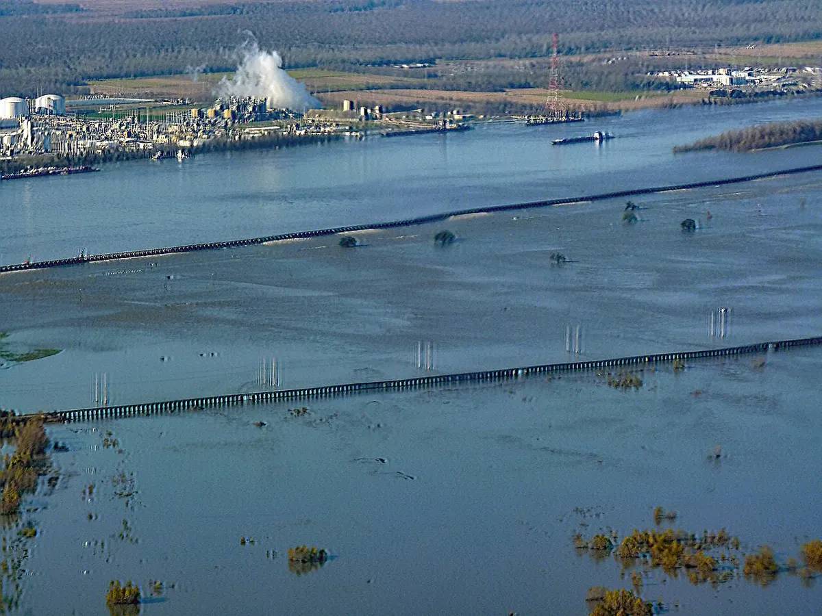 Waterford nuclear power station on the Mississippi River in St. Charles Parish, Louisiana