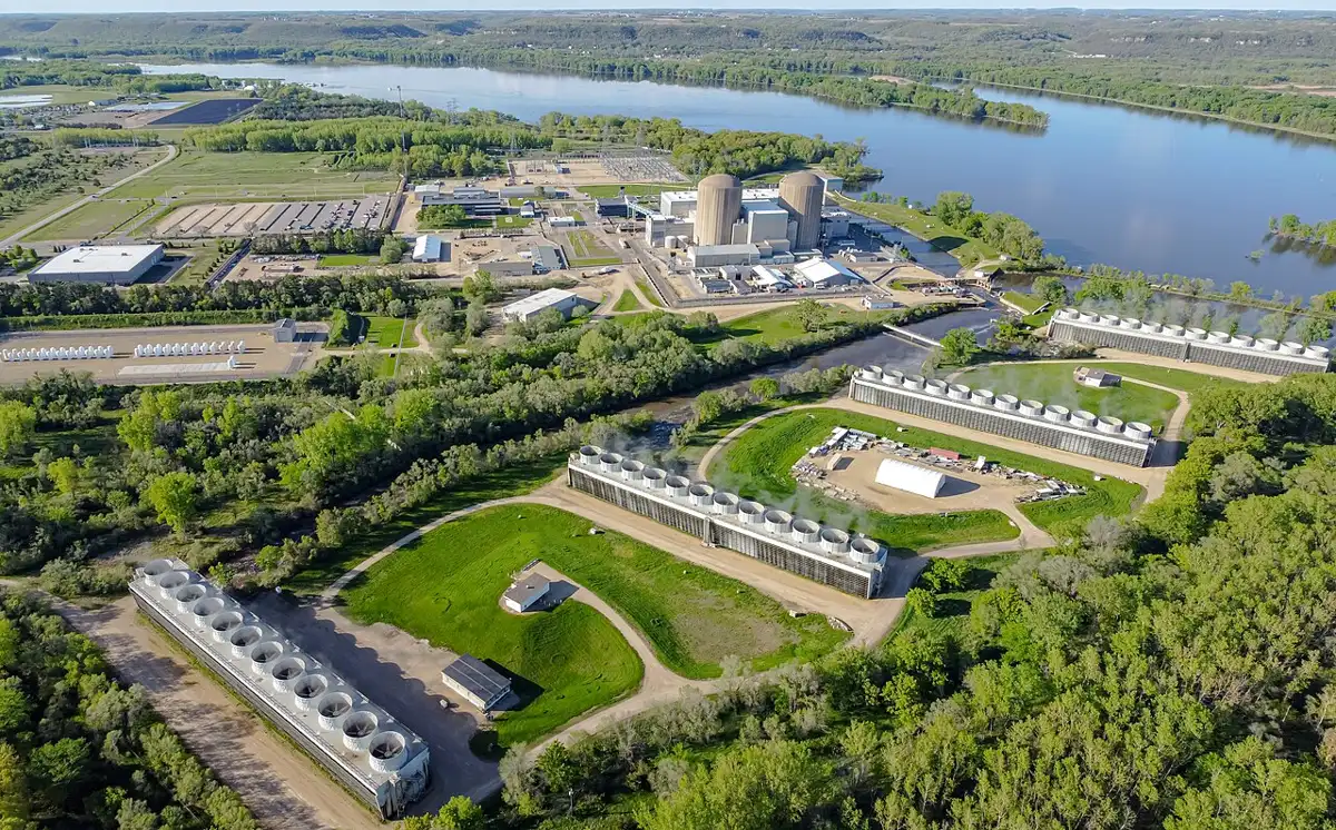 Prairie Island Nuclear Generating Plant on the Mississippi River in Minnesota