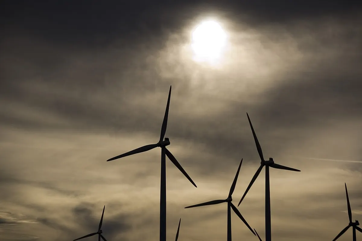 Blue Canyon wind farm turbines near Meers, Oklahoma