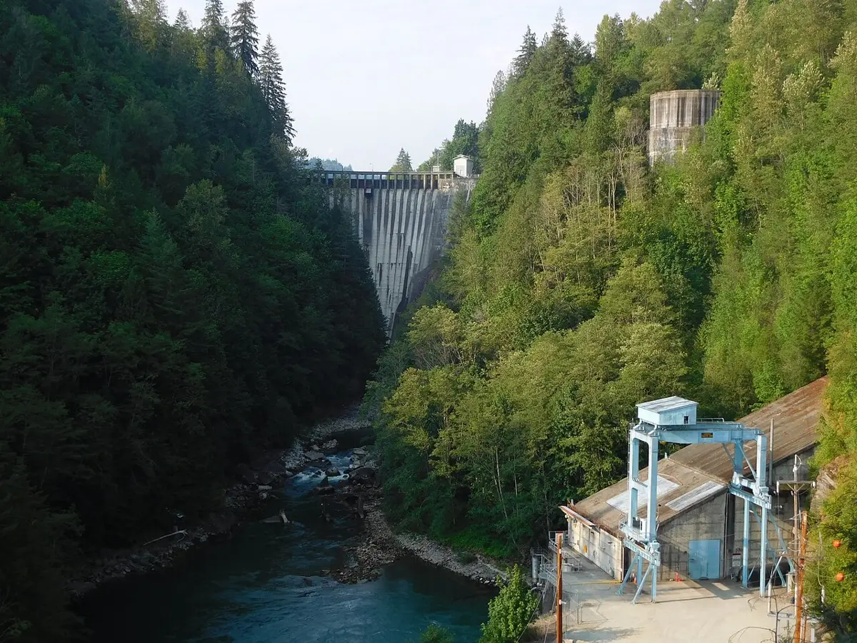 Lower Baker Dam on the Baker River near Concrete, Washington