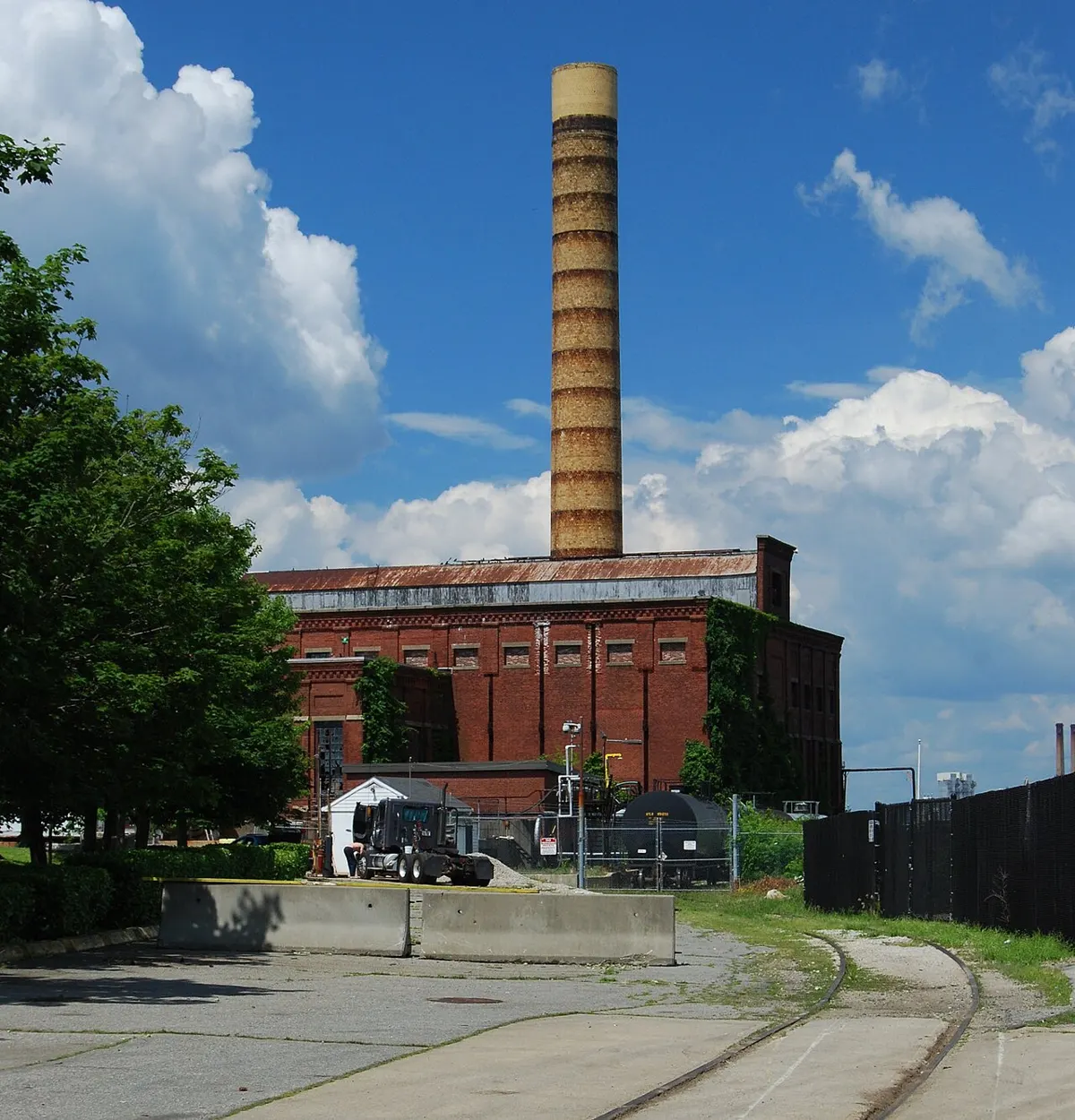 Former power plant of the American Printing Company, built 1922, Fall River, Massachusetts