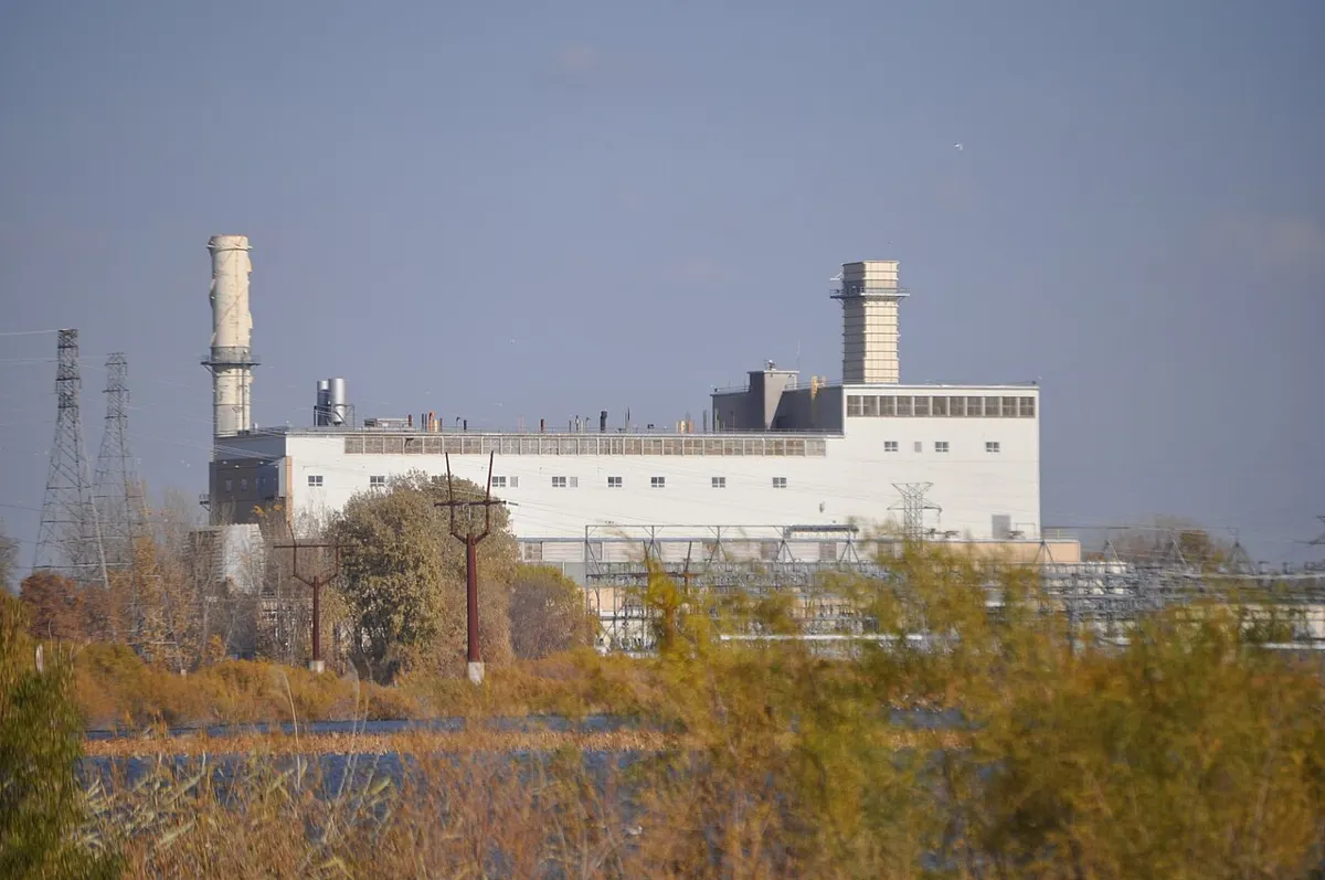 Black Dog Power Plant seen from Black Dog Lake, Burnsville, Minnesota