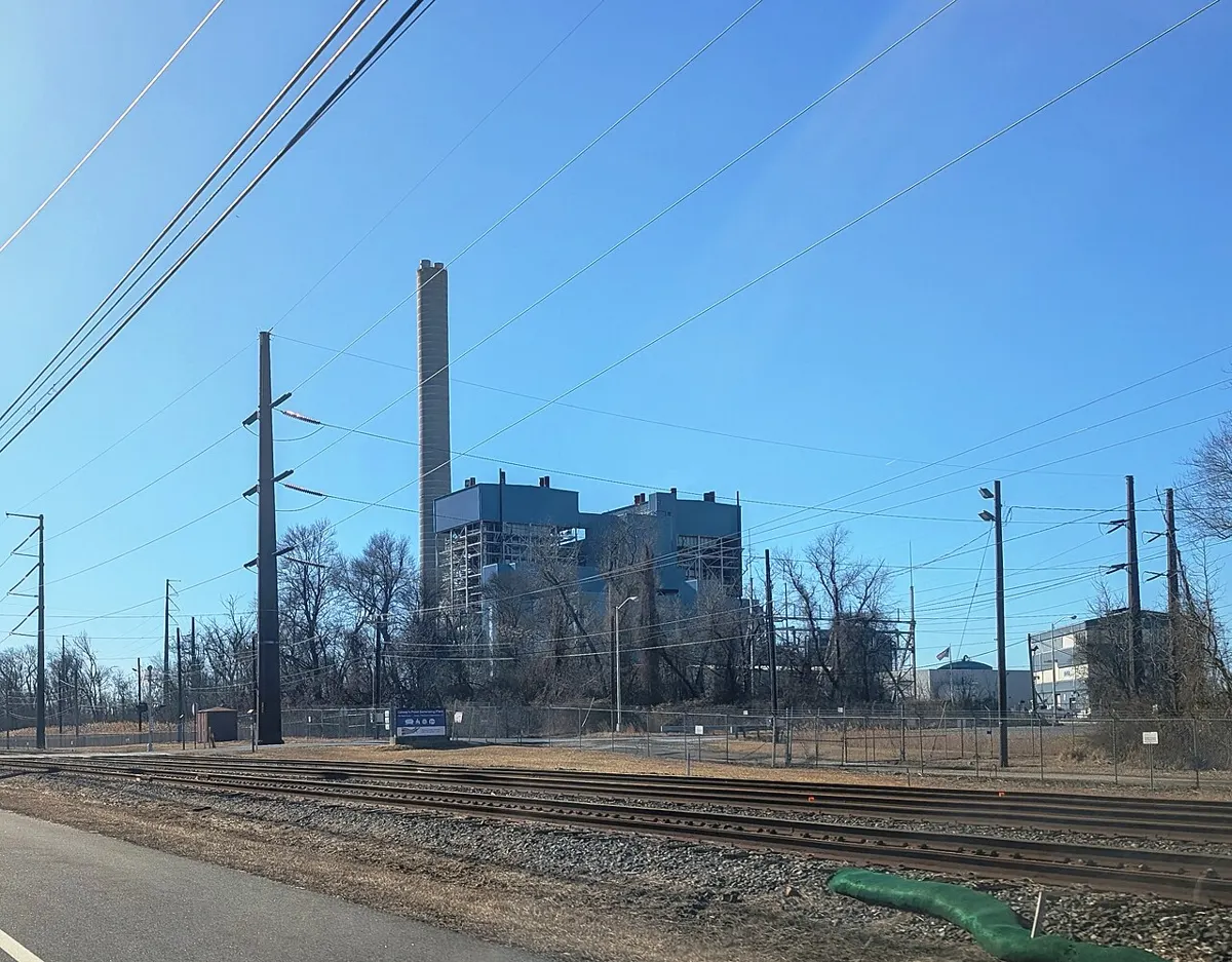 Photo of the decommissioned Chambers Carneys Point Cogen Generating Plant in Carneys Point Township, New Jersey