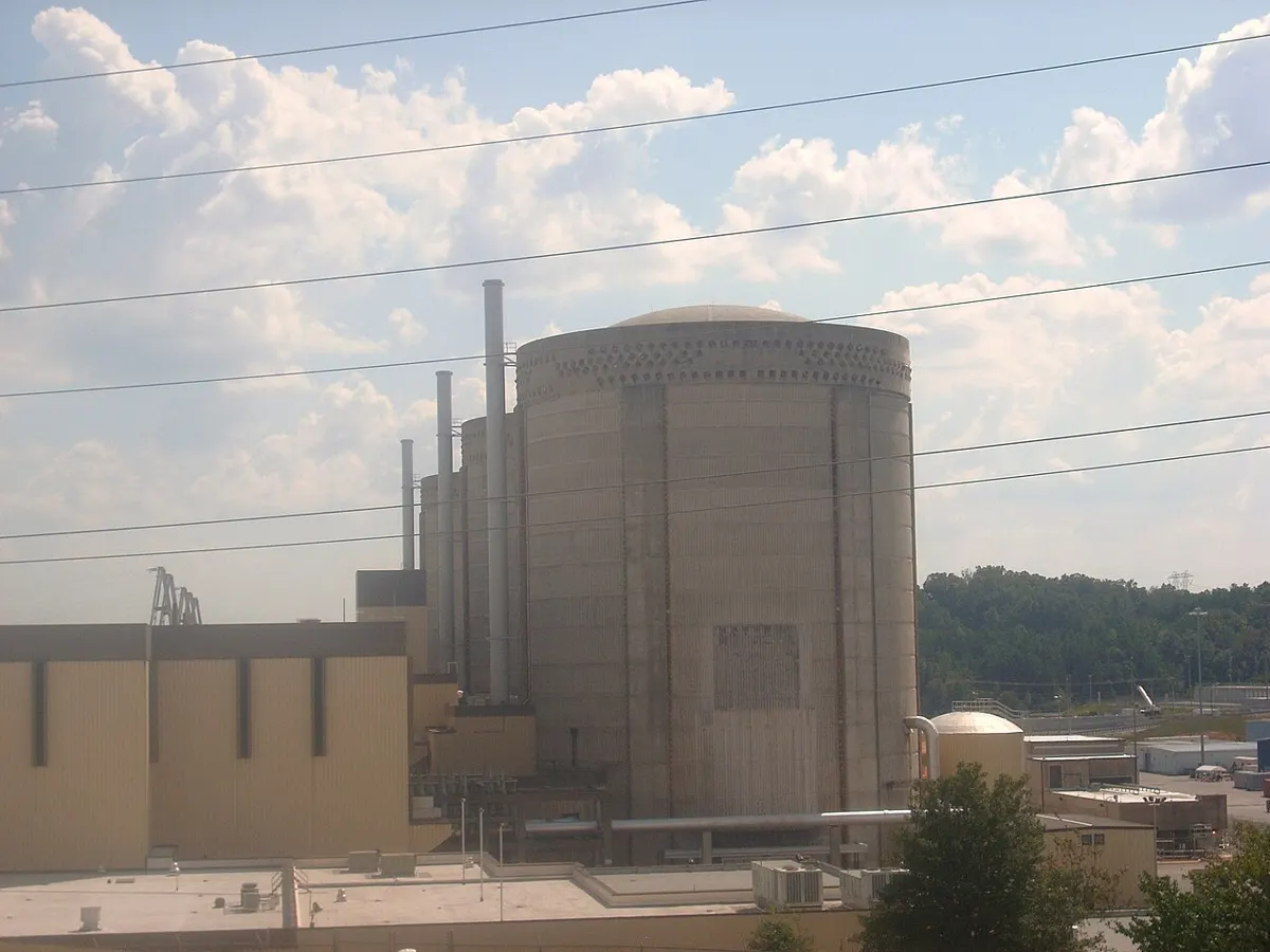 Oconee Nuclear Station reactor buildings near Seneca, South Carolina